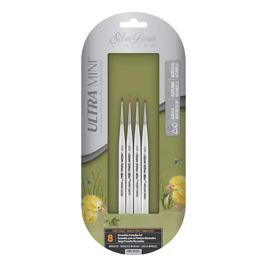 Silver Brush Limited Ultra Mini® Decorative Favorite 4 Brushes Set